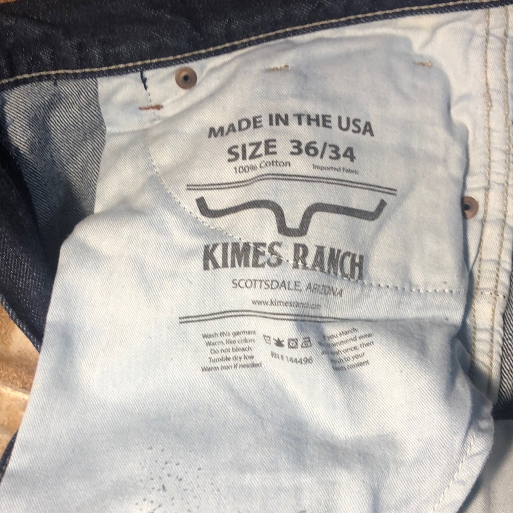 Kimes Mens Dillion Jeans size 36x34 Dark Blue